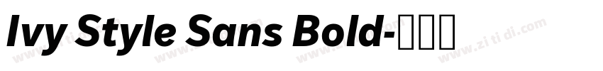 Ivy Style Sans Bold字体转换